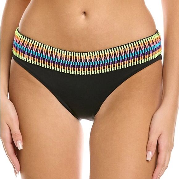 NWT Peixoto ‘Zoni’ Ribbed Bikini Bottoms in Black - Picture 1 of 7